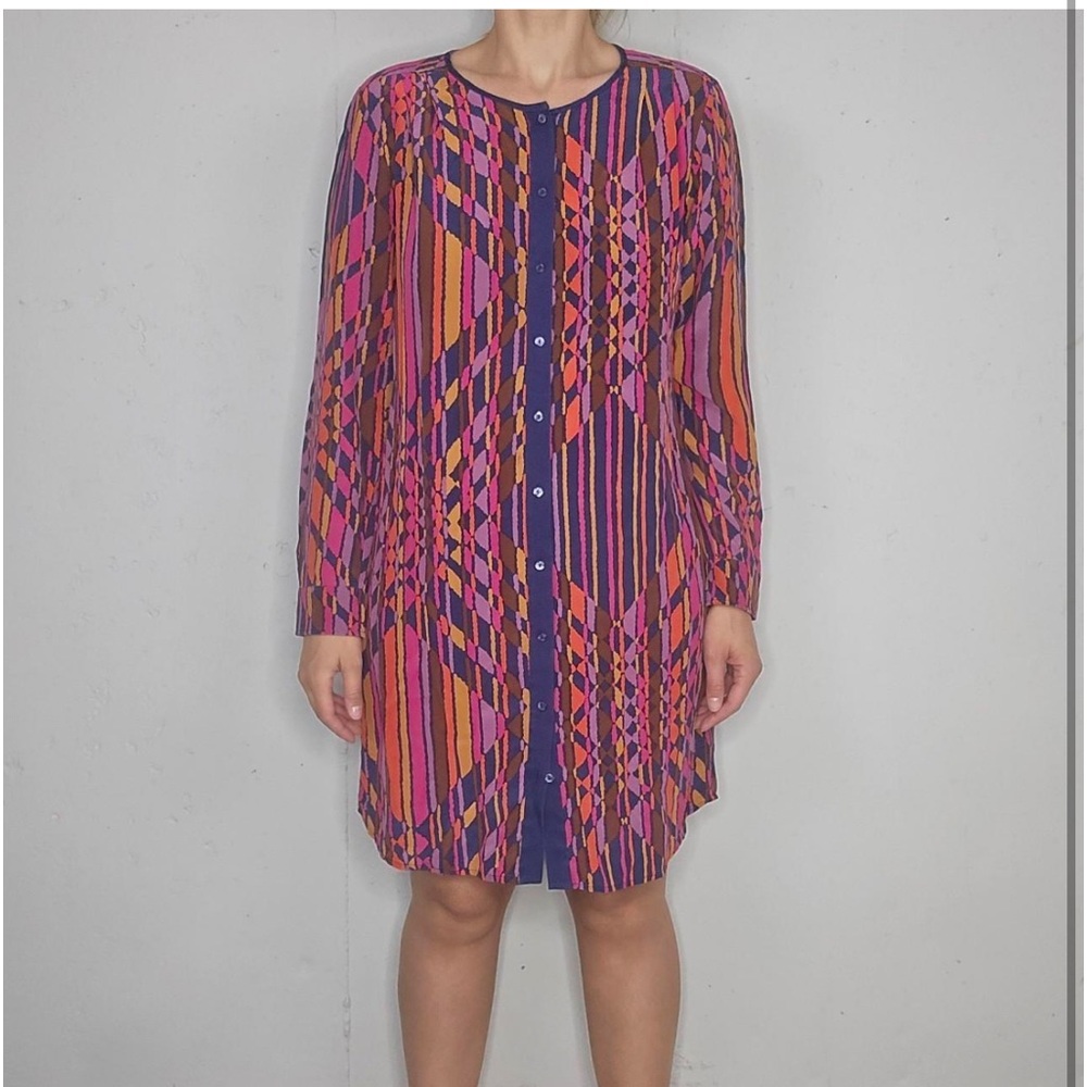 Silk Trina Turk shirt dress